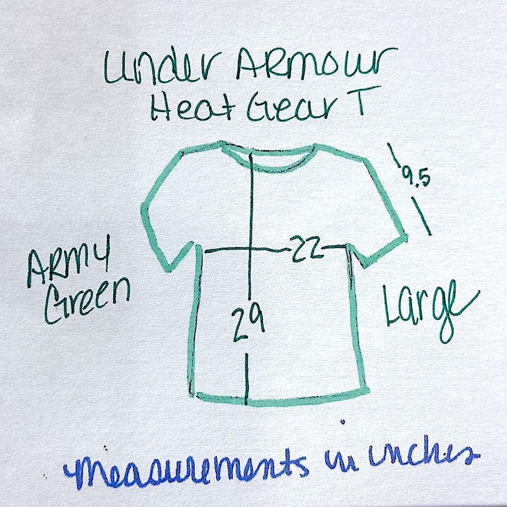 Under Armour 13 Stars & American Flag Shirt. Army Green with Tan Logo. Large - Picture 6 of 7